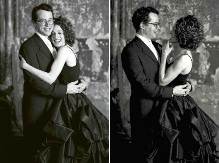 Сара Джессика Паркер и Мэттью Бродерик были необычайно счастливы в день свадьбы. / Фото: www.yimg.com