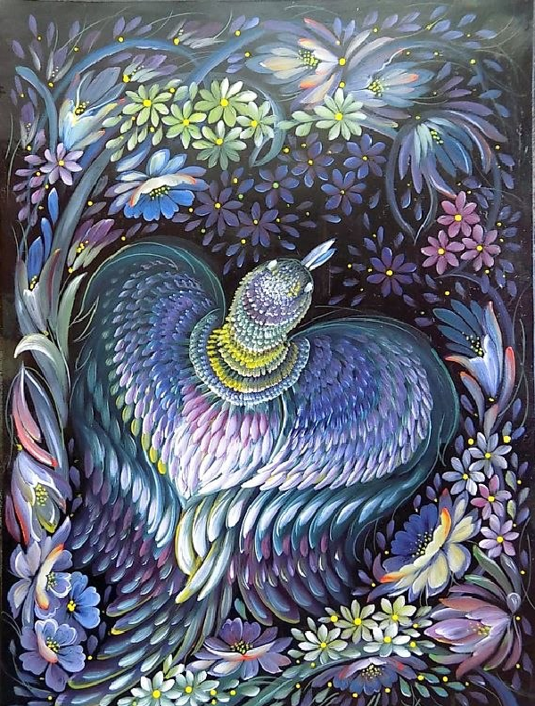 Прекрасная урало-сибирская роспись художницы Ольги Балакиной своими руками