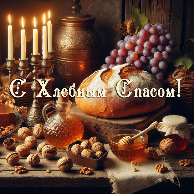Красивая открытка на Хлебный Спас