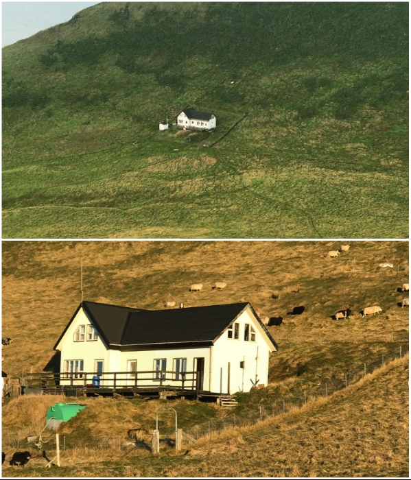 Последняя перестройка одинокого дома на острове была в 2001 г (о. Эдлидаэй, Исландия). | Фото: instagram.com/ © sigurdurkrsigurdsson.