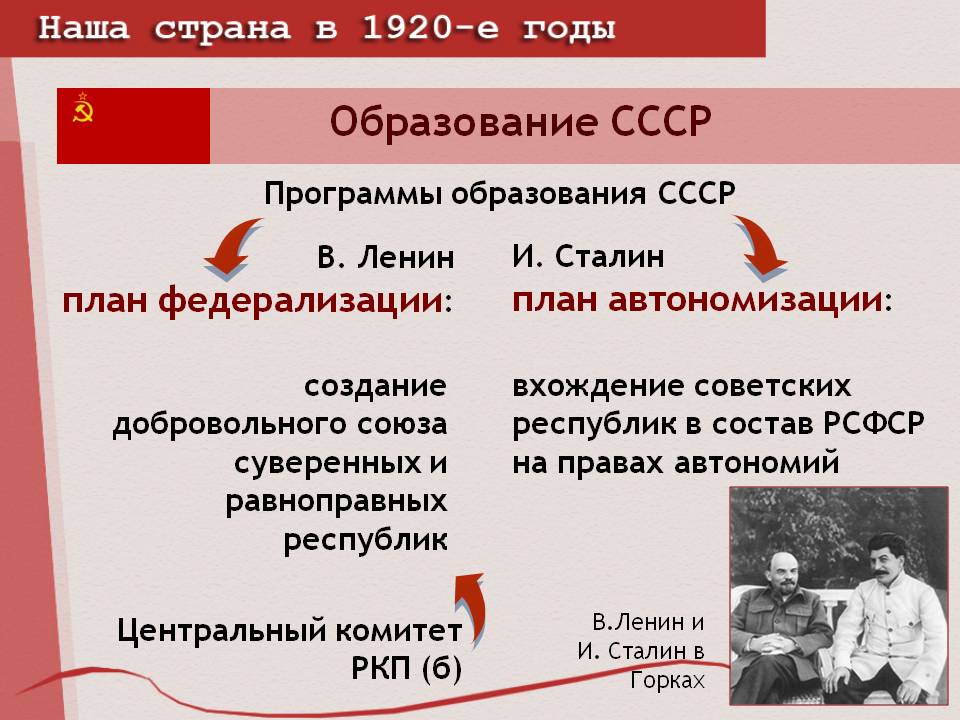 План объединение советских республик предложенный сталиным получил название