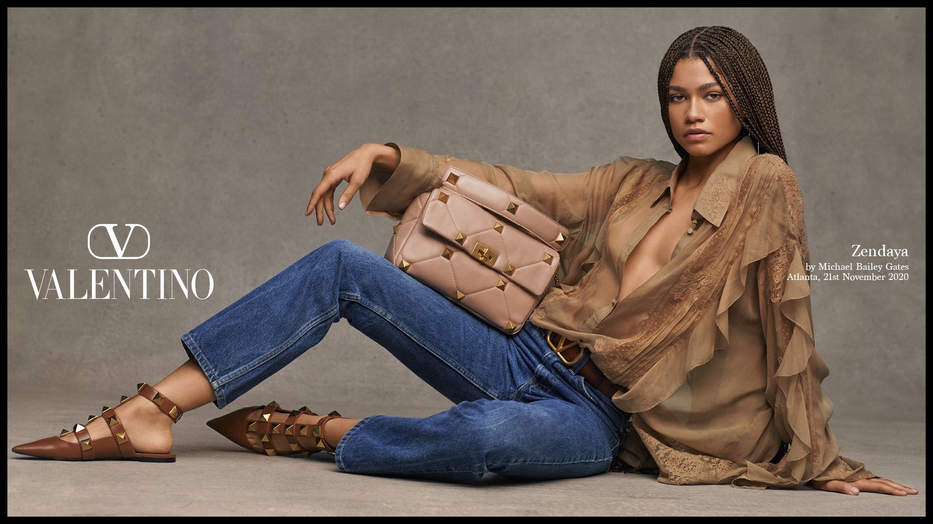 Зендая в рекламной кампании Valentino весна-лето 2021