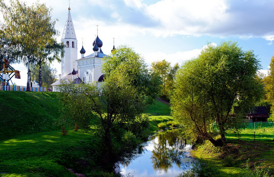 Село Вятское Ярославской области, признанное самой красивой деревней России 2015-го года