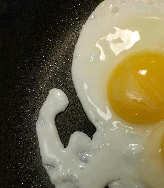 5. Яичница как бы говорит: "Ешь белок, а не то ничего из тебя не выйдет!" смешные ситуации, фото, что здесь происходит, юмор