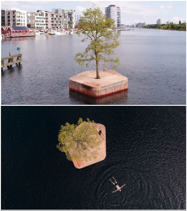 Летом к искусственному острову можно было добраться вплавь (Copenhagen islands, Дания).