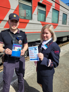 Транспортные полицейские в Оренбургской области присоединились к профилактической акции «Скажи мошенникам – нет!»