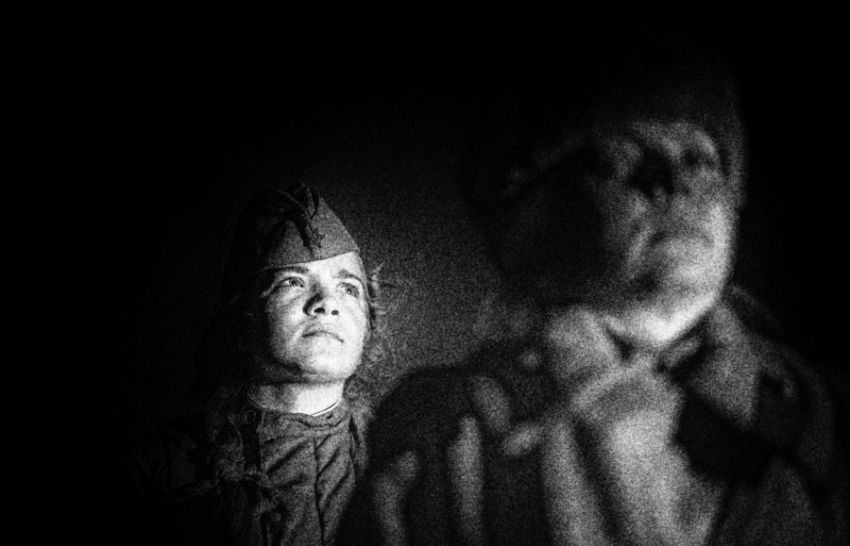 реконструкция, война, взгляд, девушки, женщины