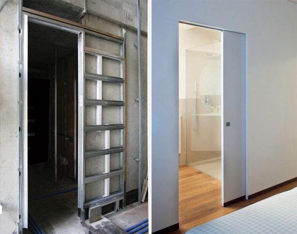 Как сделать раздвижные двери скрытые в стене идеи для дома,ремонт и строительство