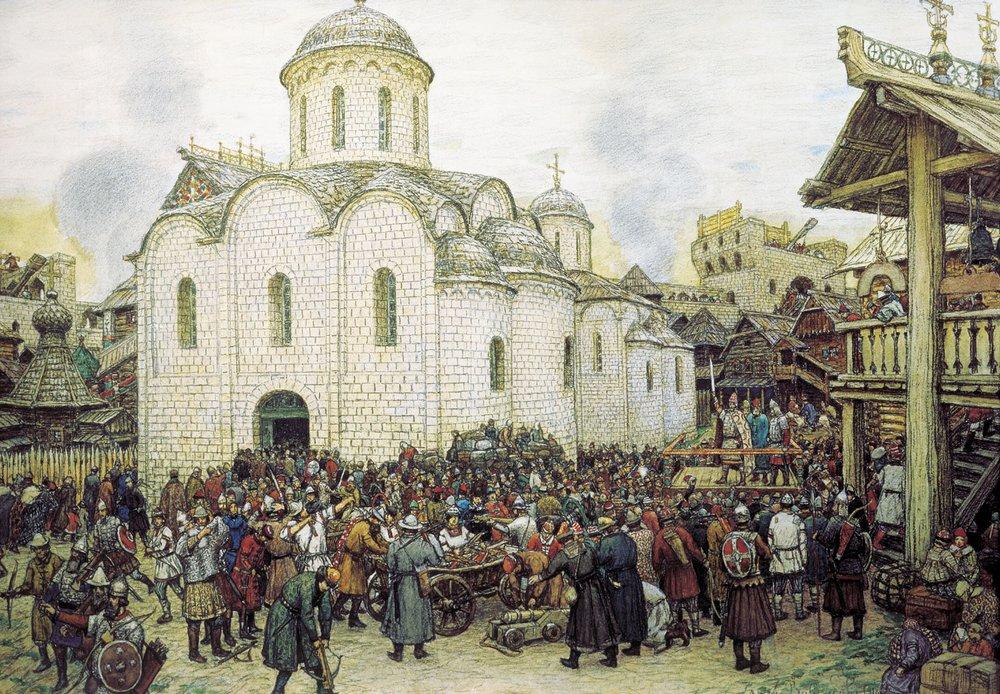 Оборона Москвы от хана Тохтамыша. XIV век. 1918