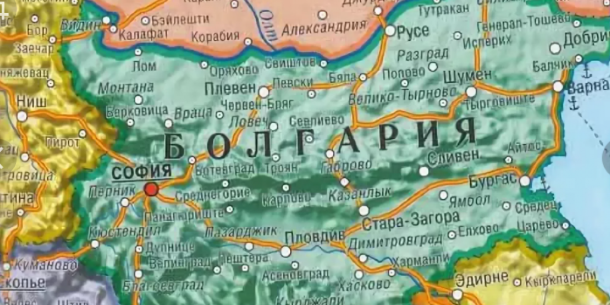 Где находится страна болгария. Физическая карта Болгарии. Географическое расположение Болгарии. Карта Болгарии с городами. Географическая карта Болгарии.