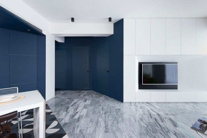 Просторная светлая квартира с диагональным дизайном Просторная светлая квартира с диагональным дизайном геометрический узор