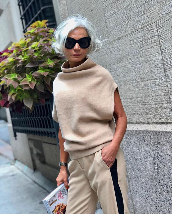 Ей 50 и она доказывает что можно выглядеть стильно мода,мода и красота,модные блогеры,модные образы,модные тенденции,стиль