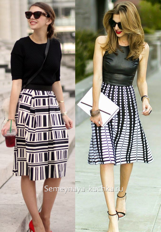 летняя юбка в офис