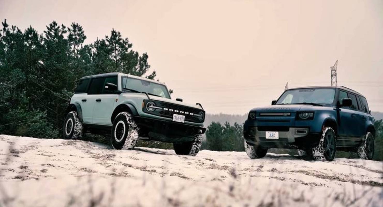 Новые Ford Bronco и Land Rover Defender сразились в перетягивании каната: кто кого?