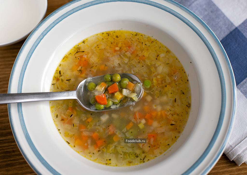 Овощной суп с зеленым горошком еда,пища,рецепты,кулинария,супы