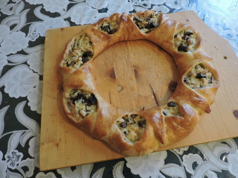 Пирог с грибами грибы, еда, пирог, сделай сам, фоничка