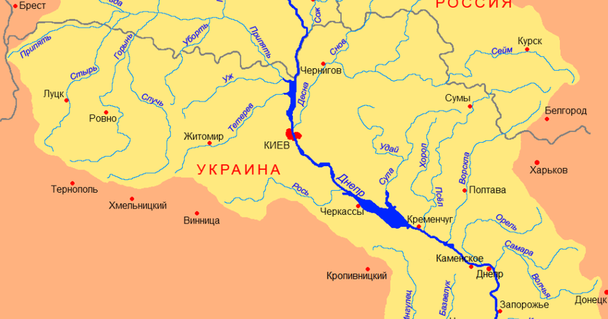 На какой реке город киев. Река Днепр на карте Украины. Днепр бассейн схема реки. Река Днепр на карте. Притоки Днепра на карте.