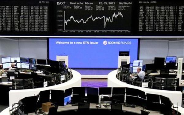 The German share price index DAX graph is pictured at the stock exchange in Frankfurt, Germany, May 12, 2021. REUTERS/Staff 