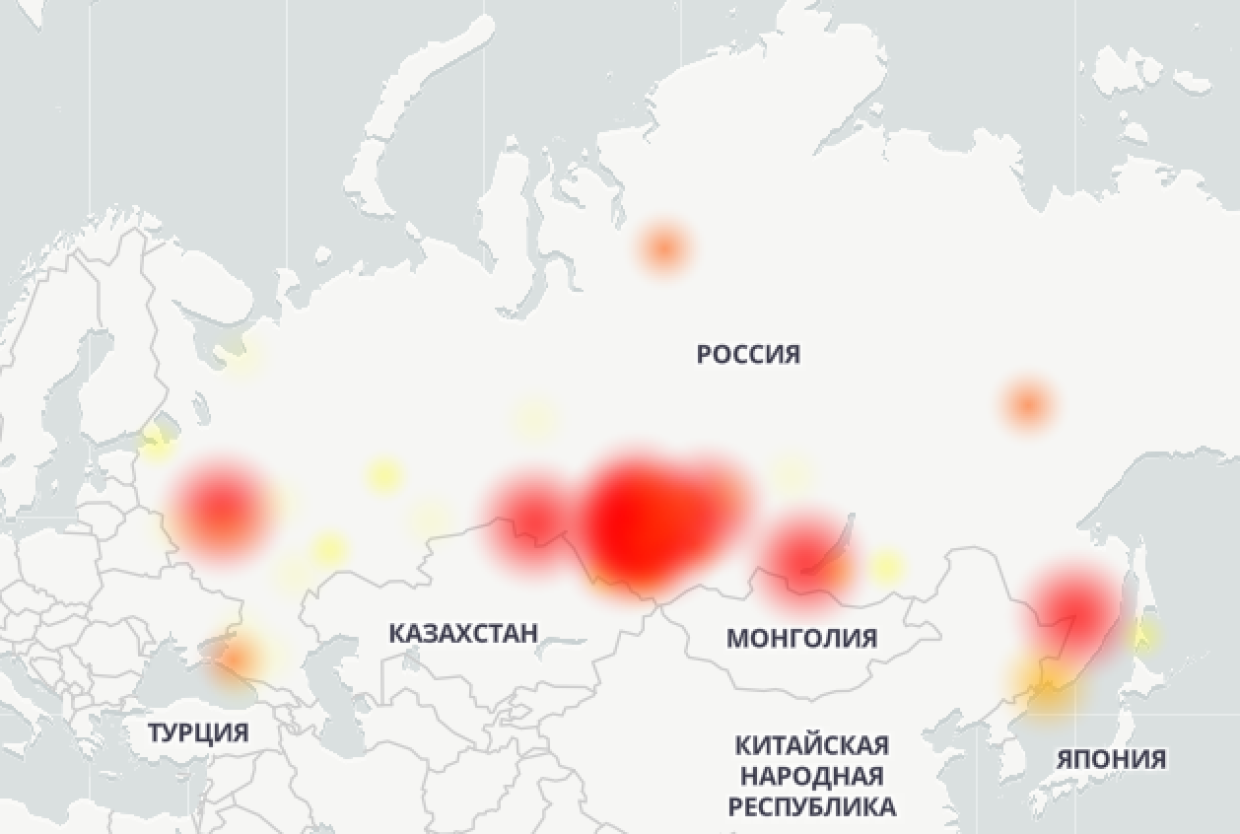 Масштабный сбой произошел в работе «Билайн» по всей России