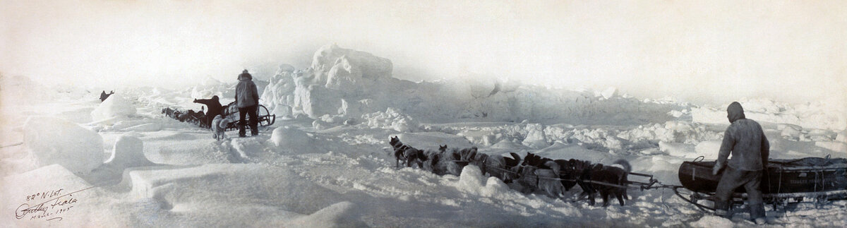 Экспедиция Циглера на 82° с. ш., март 1905 года. Фото: wikipedia.org