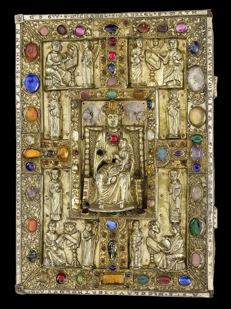 Драгоценный покров, Бертольдский сакраментарий , ок. 1215 драгоценности, книги, обложки, рукописи, средневековье