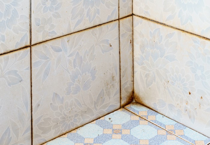 Затирка темнеет от неправильного ухода и неблагоприятных внешний условий / Фото: diy.obi.ru