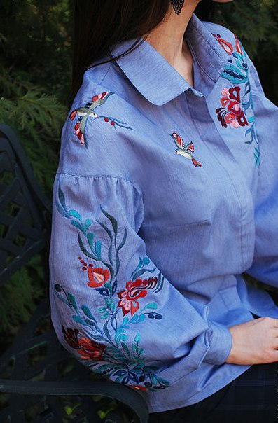 Восхитительные идеи вышивки вышивка,идеи,одежда,своими руками