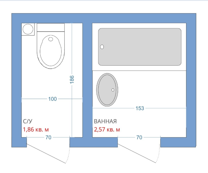 Размеры ванной комнаты. Раздельный санузел планировка 2.5 на 2.5. Перепланировка санузла в панельном доме раздельный санузел. Ширина стандартного туалета в панельном доме. Раздельный санузел Размеры.