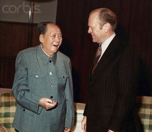 1975 год. Пекин. Мао и Джеральд Форд интересно, история, фото