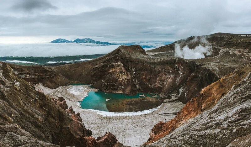 «Панорама кратера вулкана Горелый». Автор фото: Николай Иванов.  природа, россия, фото