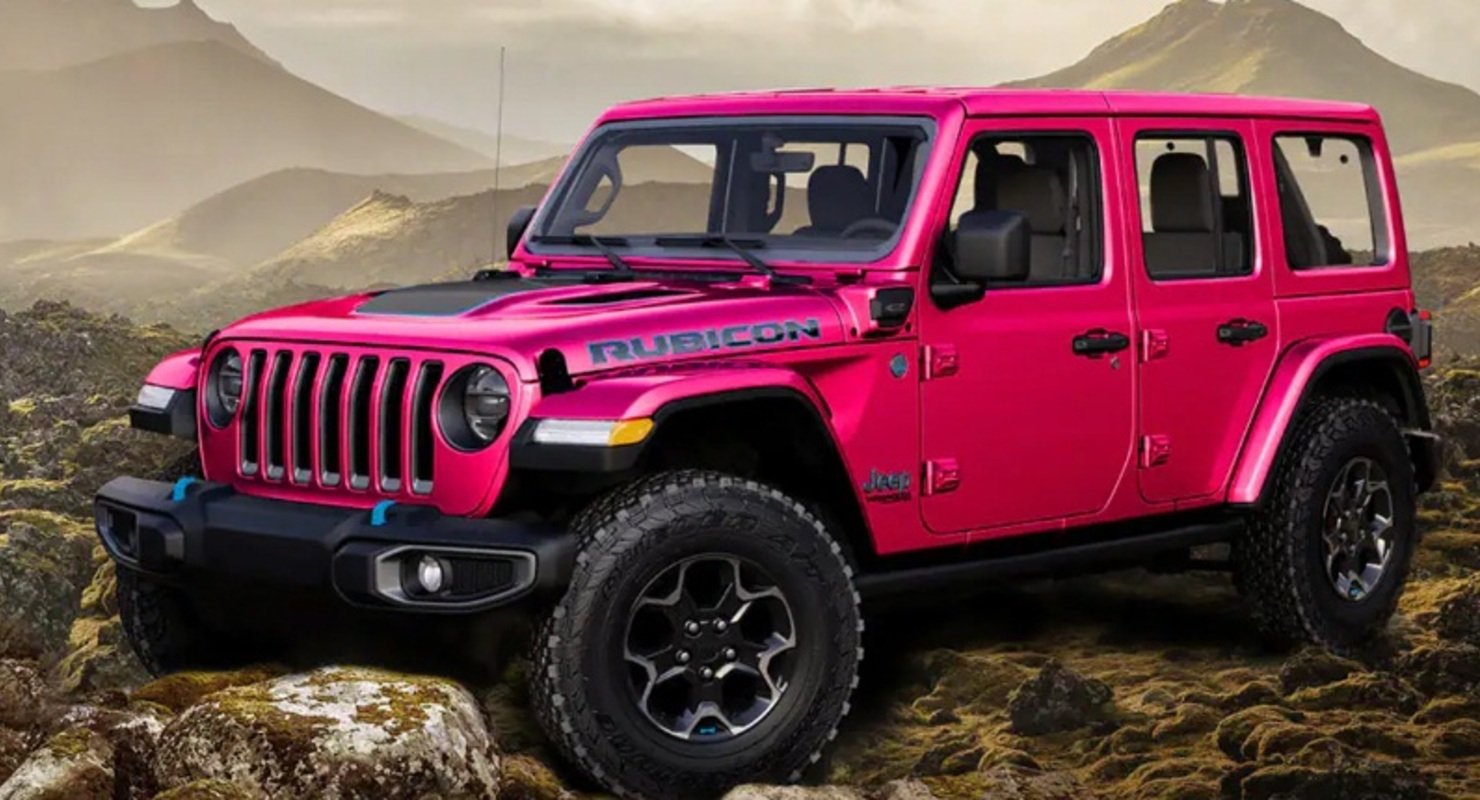 Jeep Wrangler розовый