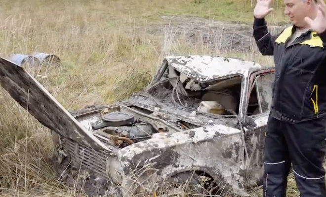 Положили под землю три авто: через год раскопали и попробовали завести машины, сразу, земли, «Ауди», Механики, Определили, весьма, собой, представляли, техникуВытащенные, подключили, потом, только, место, пришлось, лопатами, постаринке, зрелище, копать, повредитьПоэтому