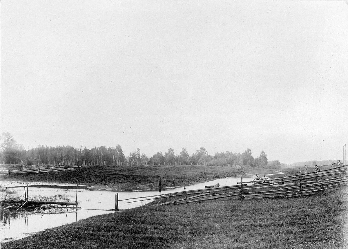 Вход канала в Северную Кельтму. Снимок 1890 года