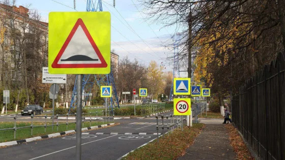 В ГАИ разъяснили, чем полезен лежачий полицейский за пешеходным переходом