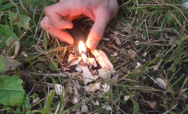Как добыть огонь в сыром лесу