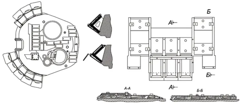 Схема установки «Контакт-5» на Т-80У