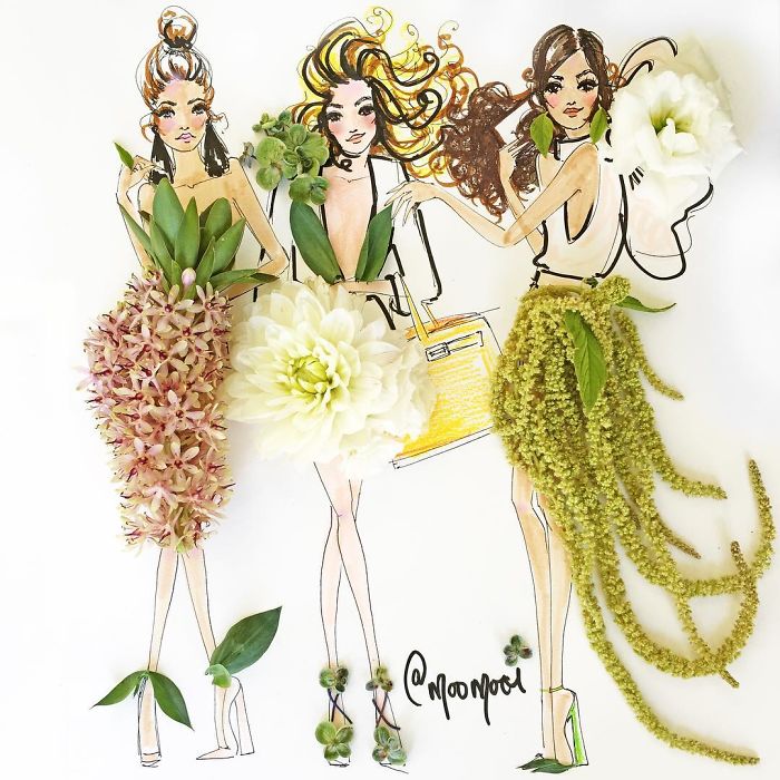 Flower Fashion Illustrations