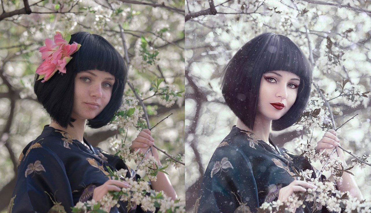 Обработка фото до и после