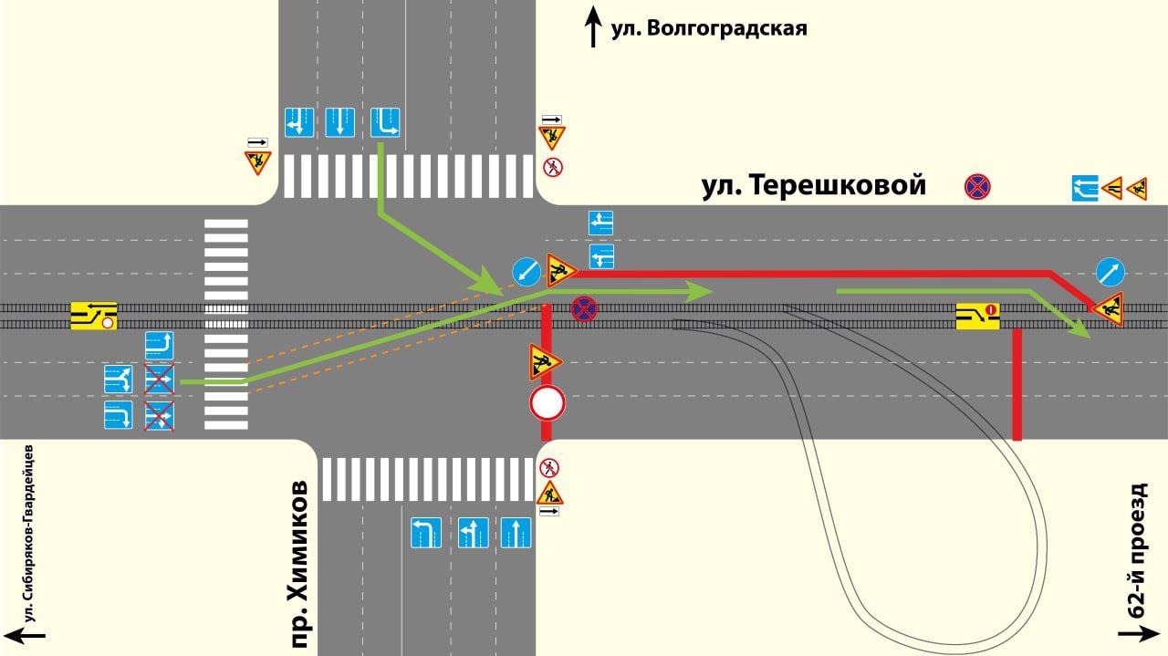 В Кемерове на две недели изменят схему движения на важном перекрестке