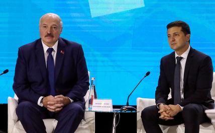 На фото: президент Белоруссии Александр Лукашенко и президент Украины Владимир Зеленский