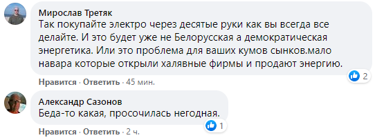 В Сети высмеяли признание Литвой невозможности бойкота электроэнергии с БелАЭС