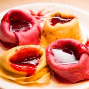 Разноцветные блины с начинкой