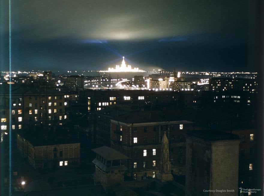 Ночной снимок Москвы