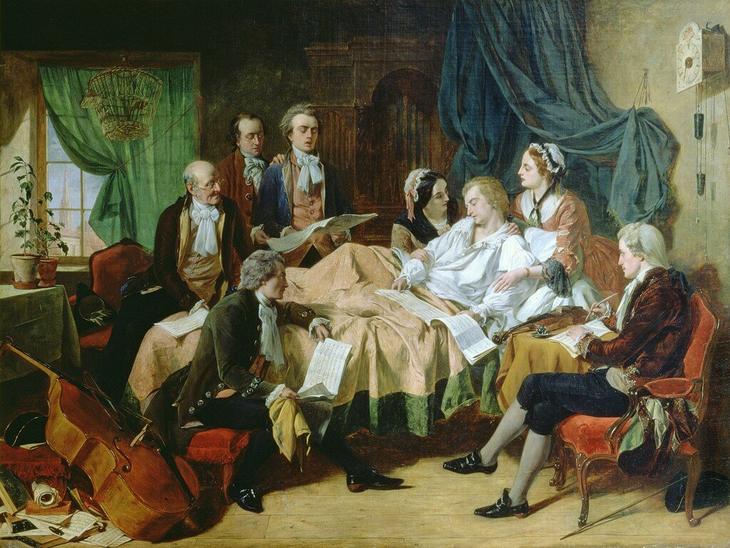 «Последние часы жизни Моцарта», картина работы Г. Н. О’Нила, 1860-е гг. 