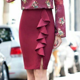 Выкройка юбки карандаш с воланами одежда