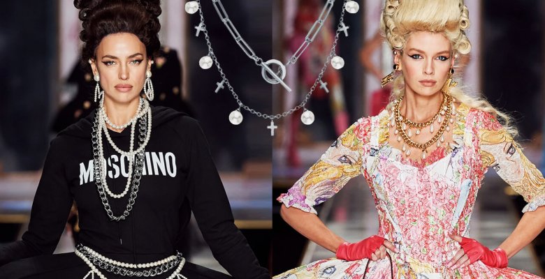 Буржуазность и панк: носим цепи вместе с жемчугом, как советуют Moschino и Chanel