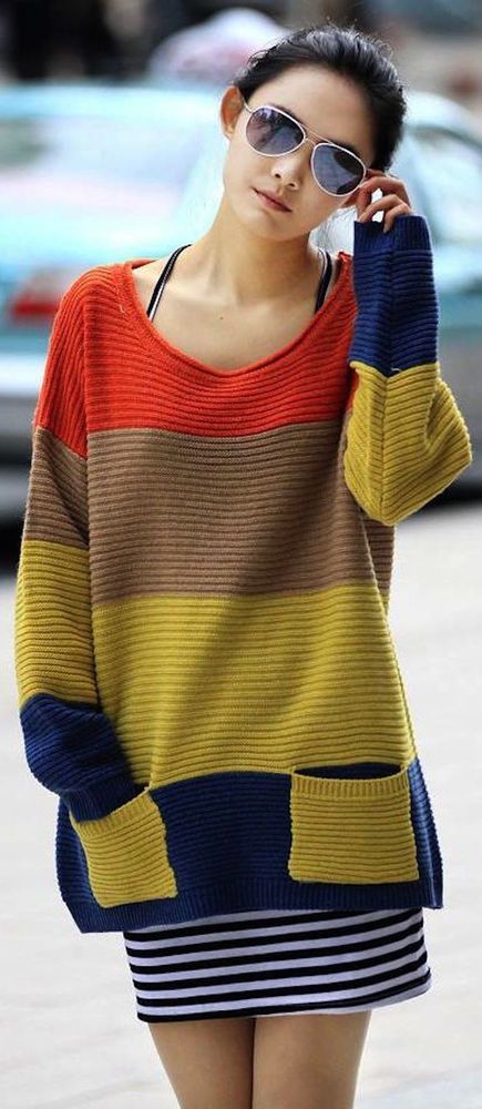 Color-Blocking: искусство многоцветного вязания двухцветное вязание,идеи,одежда,рукоделие,своими руками