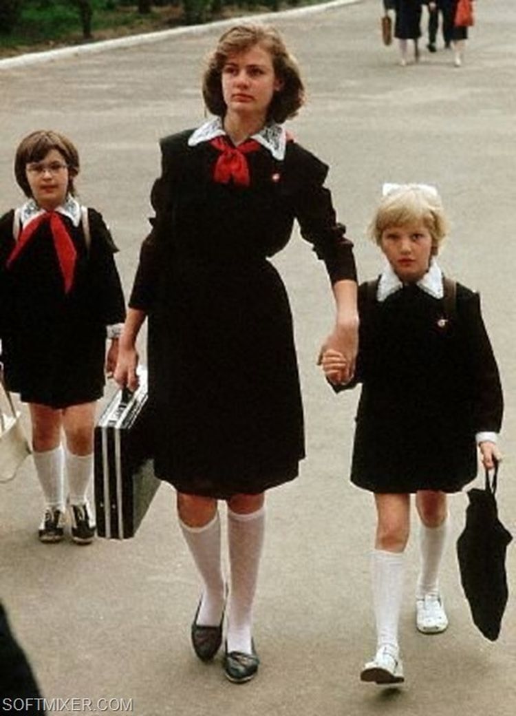 Во что одевались советские школьники школьник, школа, форма