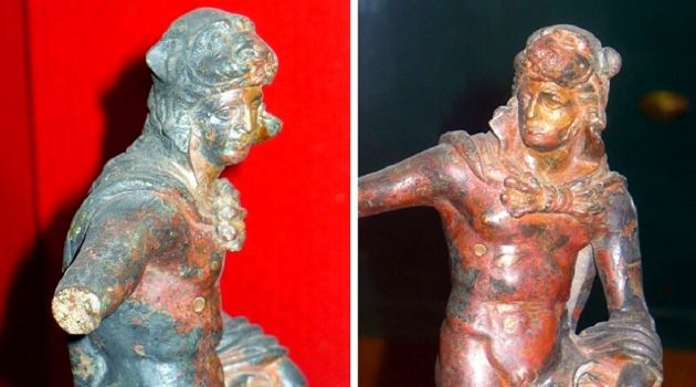 В музее Новороссийска экспонируется бронзовая статуэтка, найденная при раскопках греческого города Баты. Это изображение царя Митридата в образе Геракла.