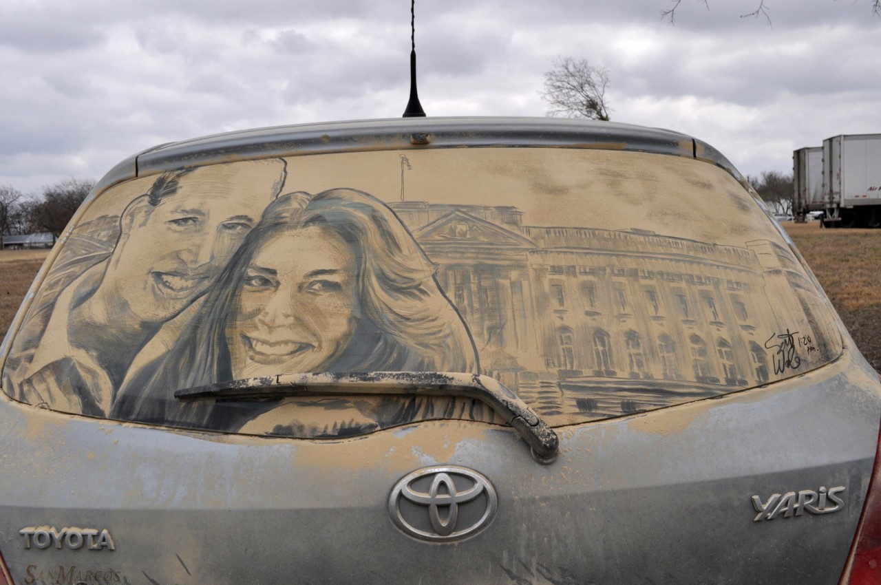 Рисунки на грязных автомобилях Dirty, art, car, авто, грязь, рисунки